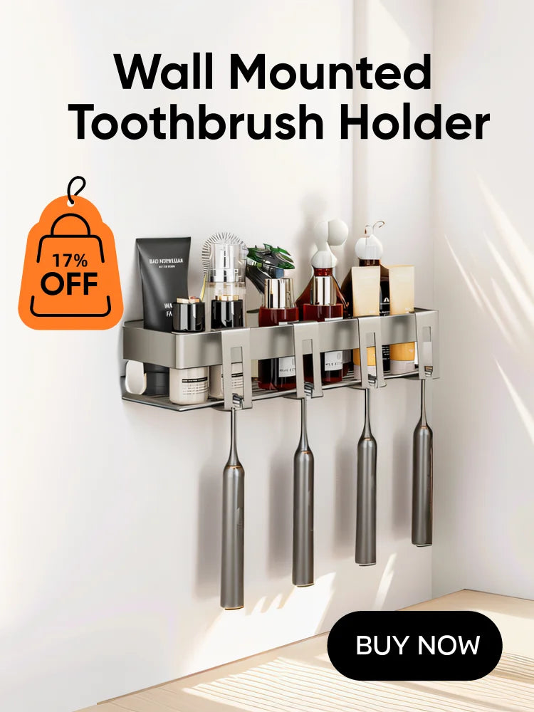 Wall Mounted Toothbrush Holder 