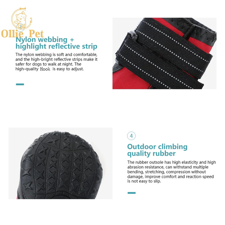 Warm Dog Shoes For Cold And Snow