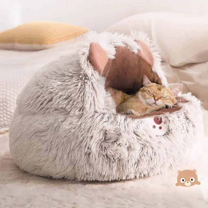 Warm cat cushion for winter