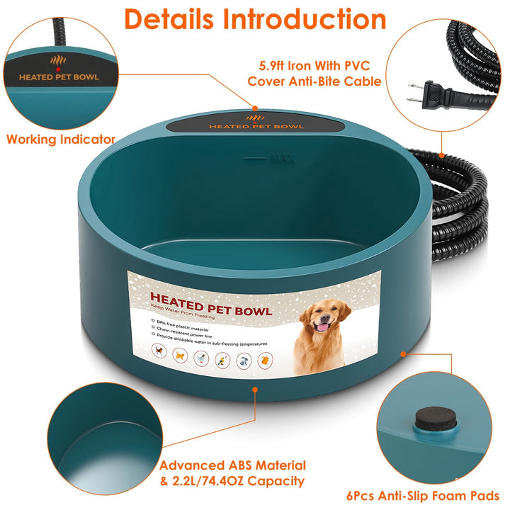 Warm water bowl for animals