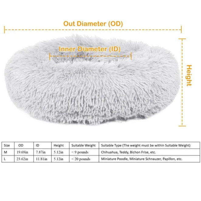 Warm woolen pet bed cushion