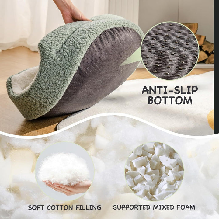 Washable pet bed with non-slip bottom