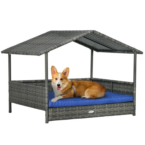 Water-Resistant Dog House With Cushion