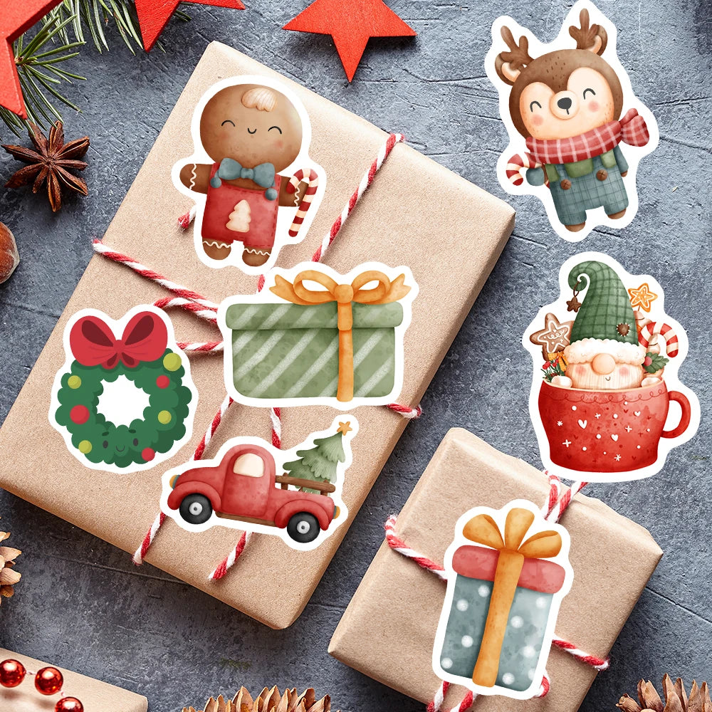 Waterproof Christmas sticker decals for kids