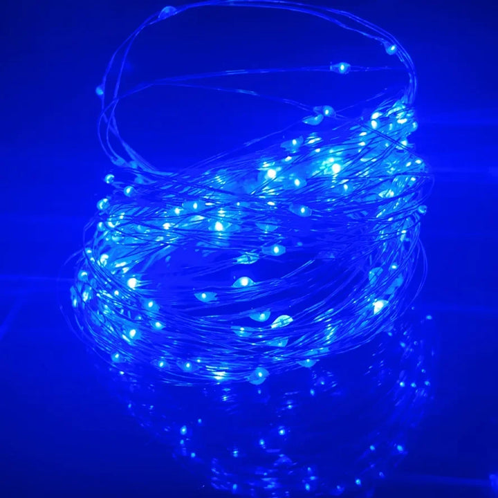 Waterproof copper wire lights in soft glow