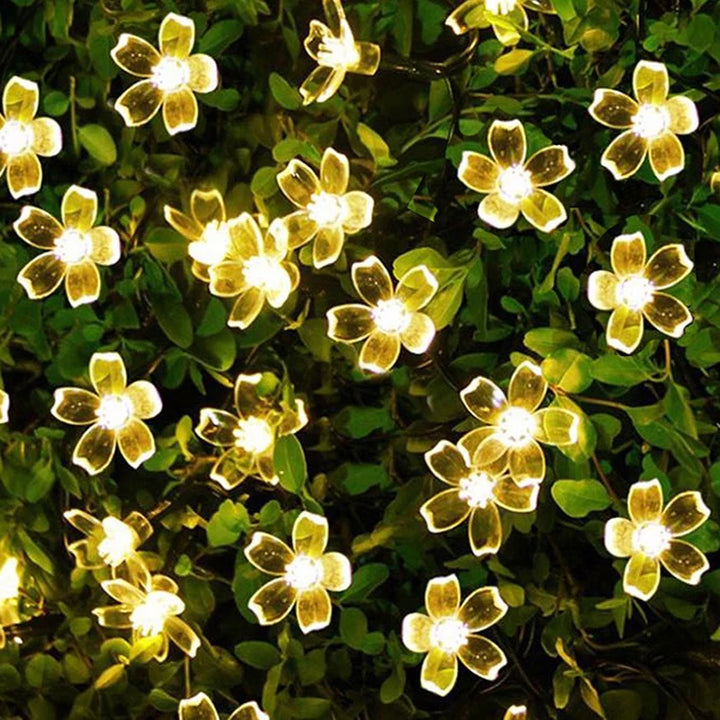 Waterproof fairy lights in cherry blossom style