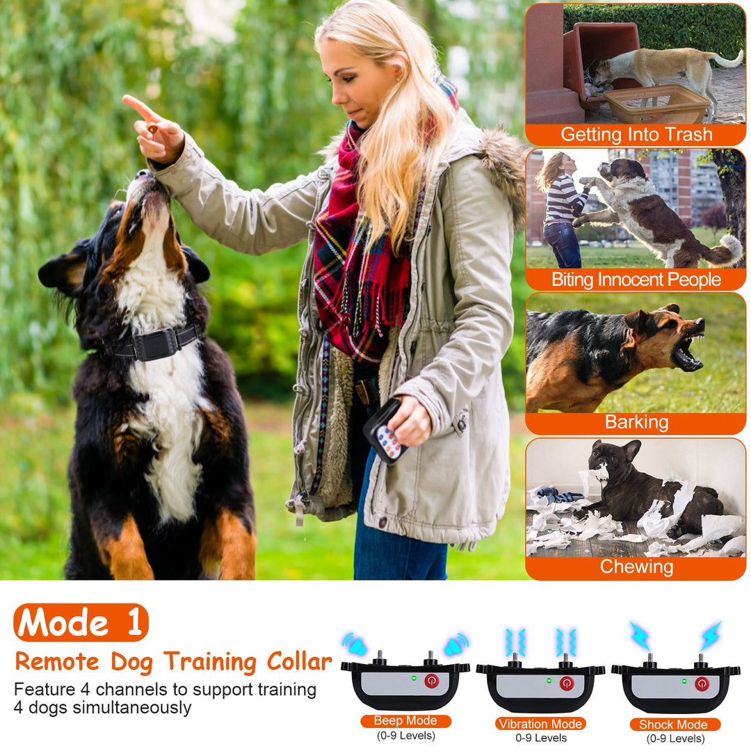 Waterproof remote dog shock collar