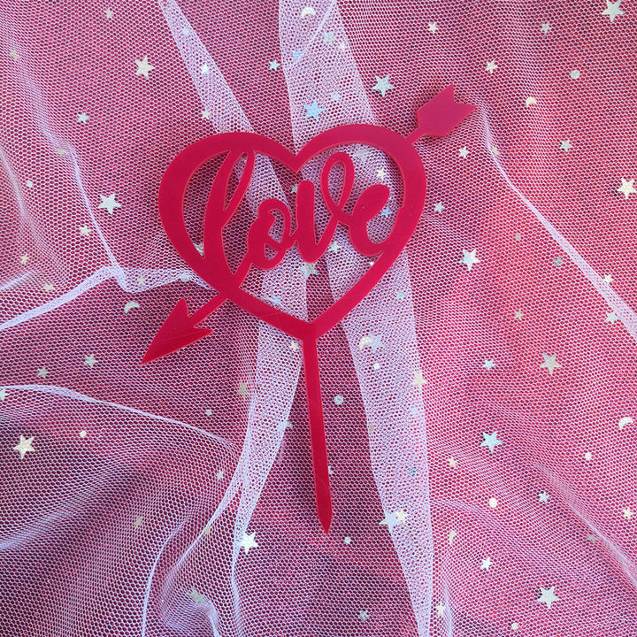 Wear Heart Red Cake Card