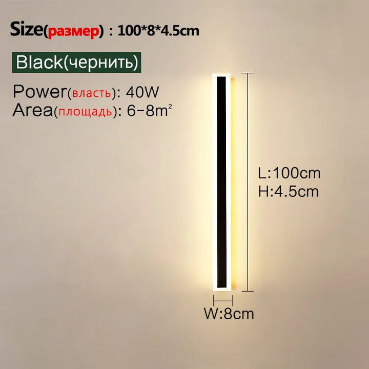 Weather-resistant LED wall lamp for outdoors