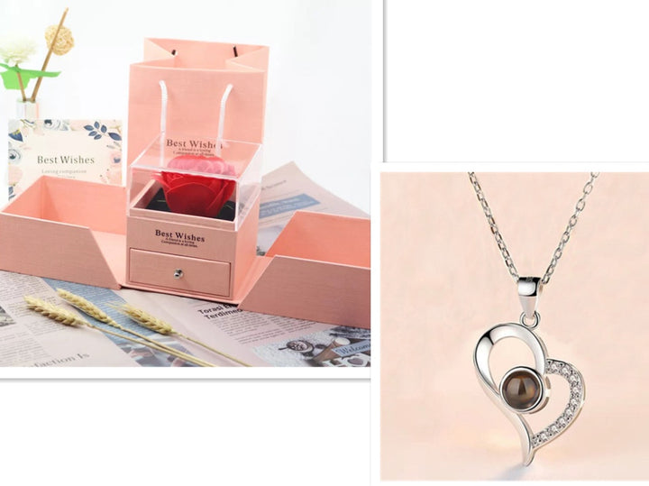 Wedding Metal Rose Necklace