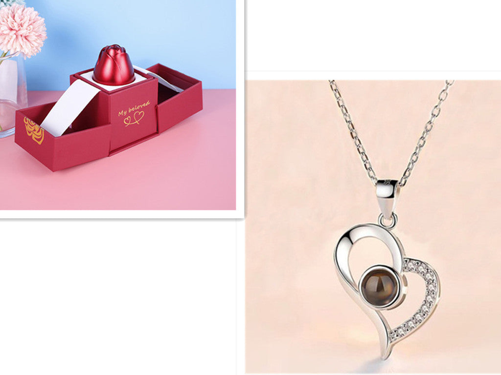 Wedding Rose Necklace Gift