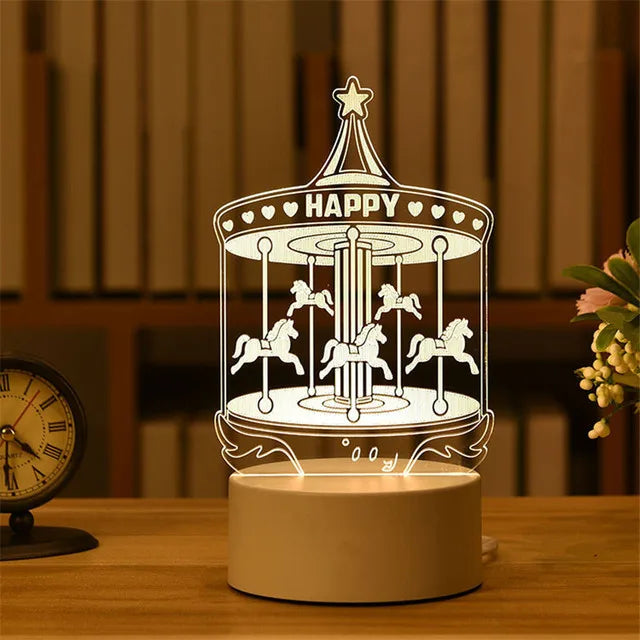 Wedding anniversary LED bedside lamp