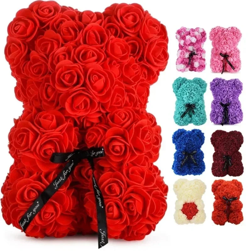 Wedding gift artificial rose teddy bear