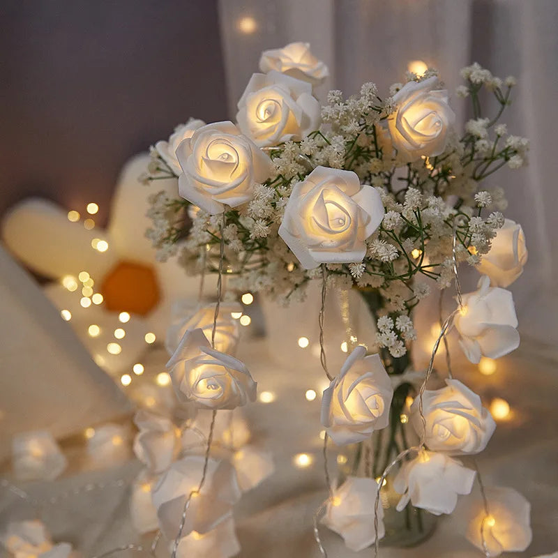 Wedding party string lights