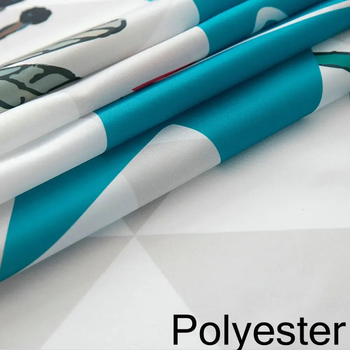 Whale and Shark Ocean Wave Shower Curtain
