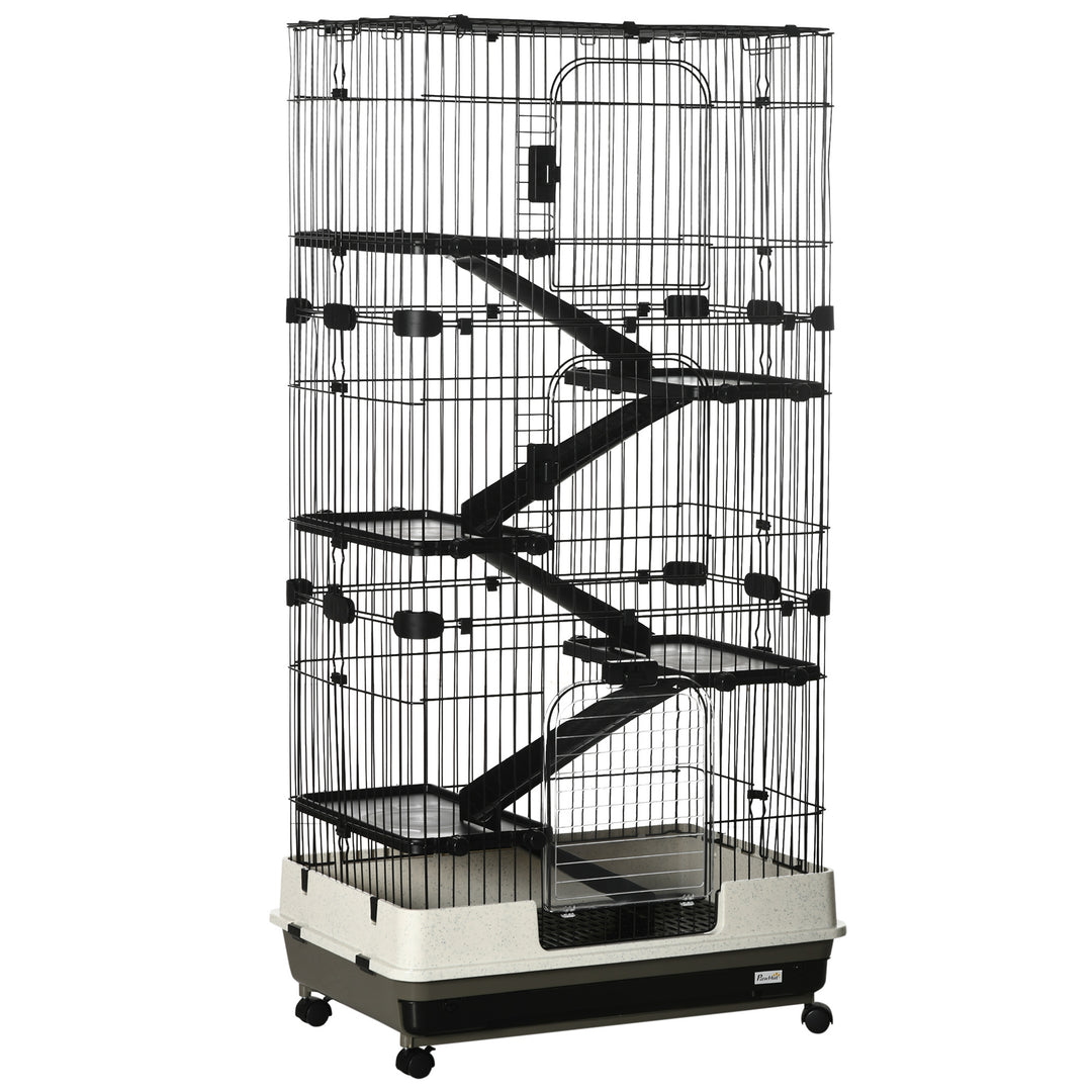 Wheeled animal cage easy to move