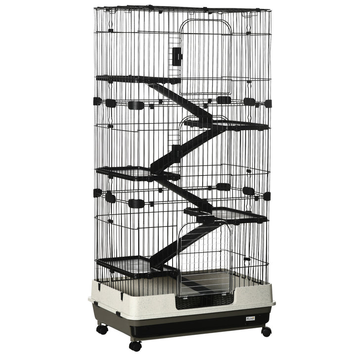 Wheeled animal cage easy to move