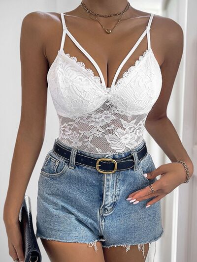 White Lace Bodysuit Style