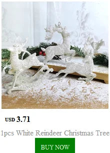 White Reindeer Christmas Decorations