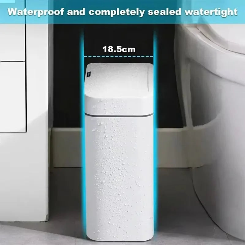 White Smart Sensor Trash Can