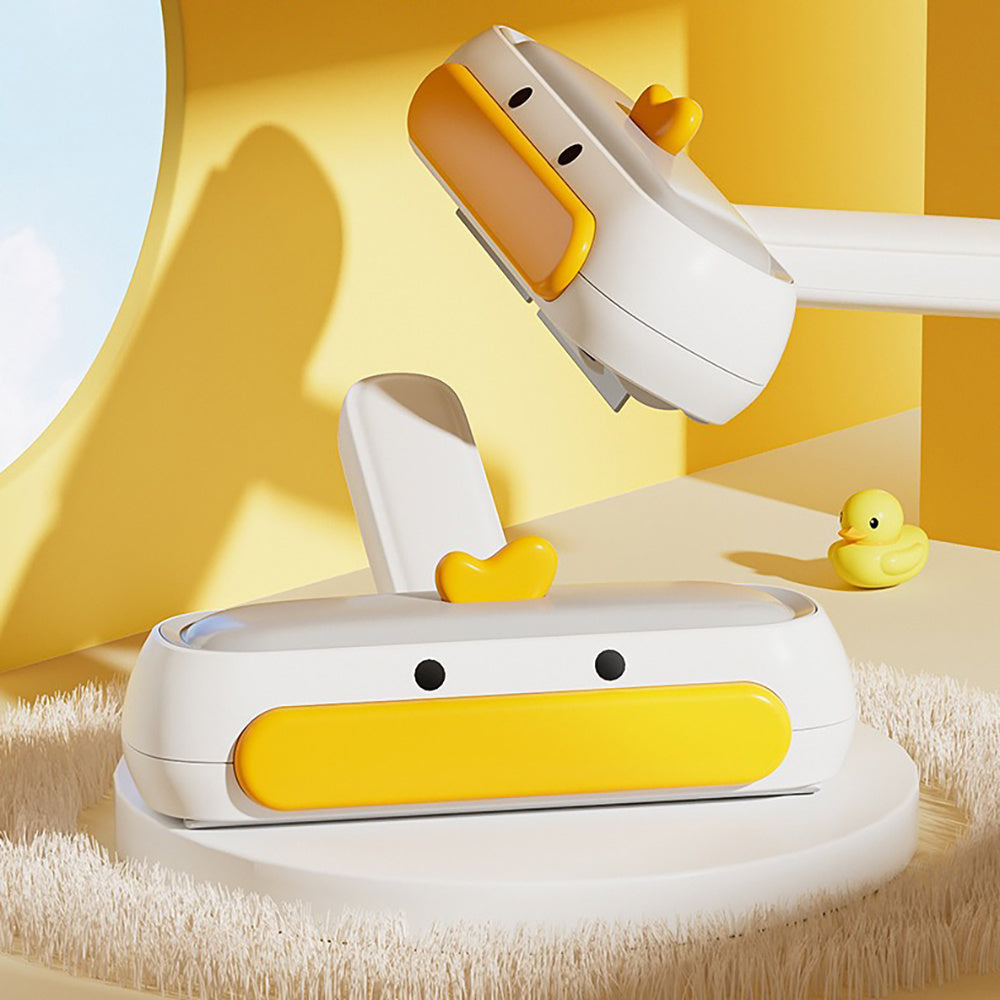 White and yellow duck shaped device