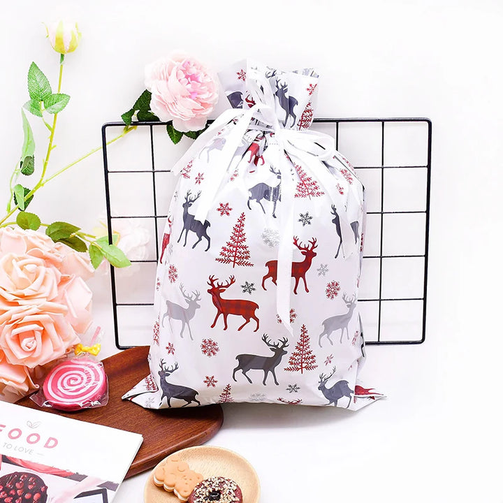 White drawstring gift bags