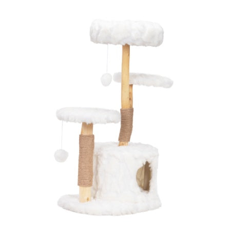 White modern cat tower for kittens and cats