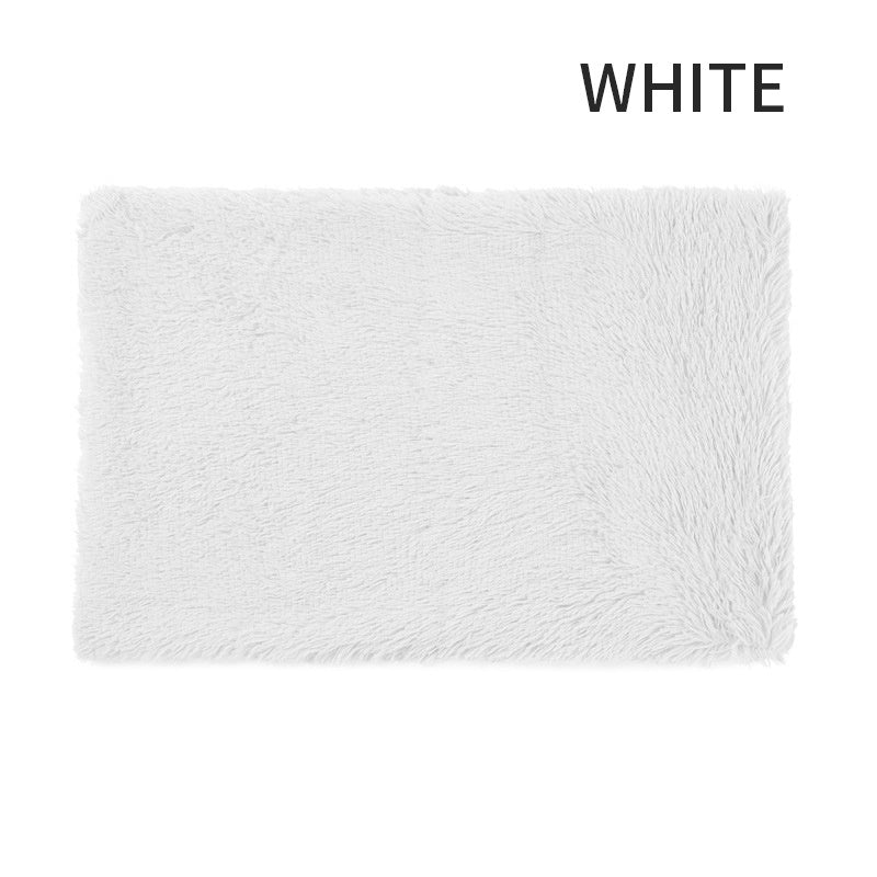 White textured rug