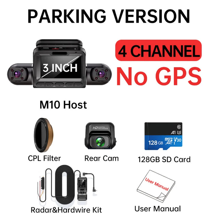 Wide-angle car DVR camera