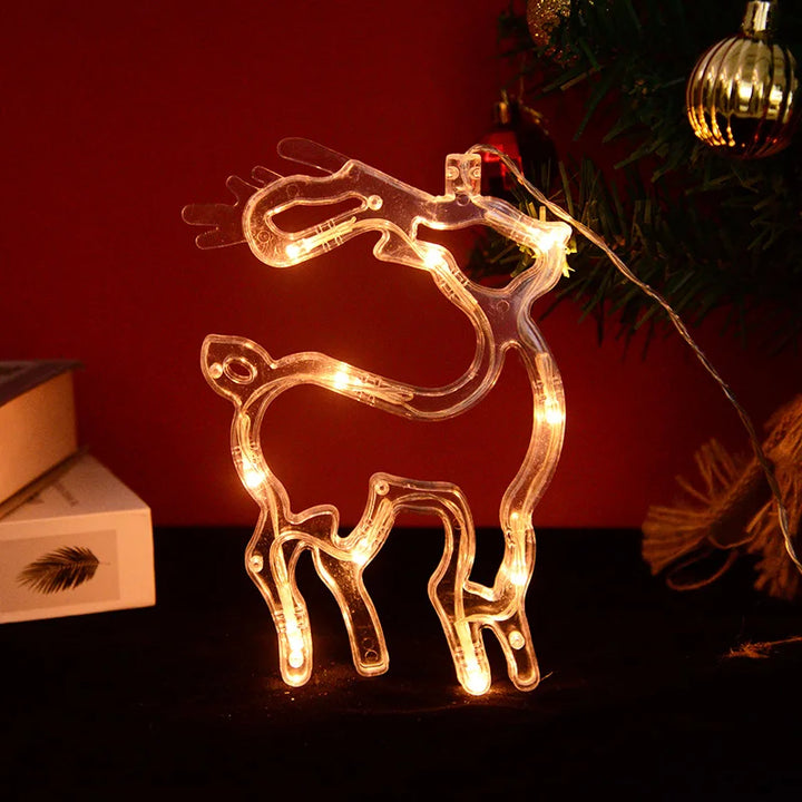 Window ornament with LED Deer design