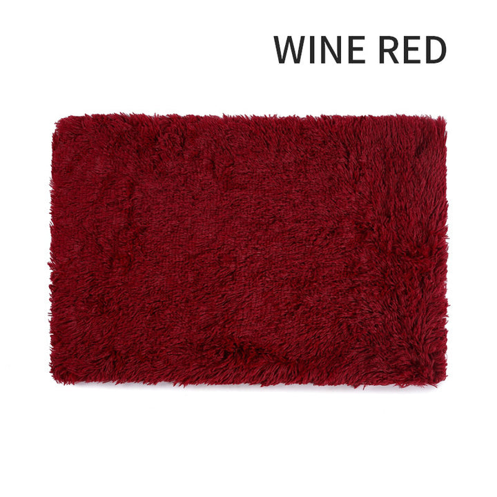 Wine red textured rug