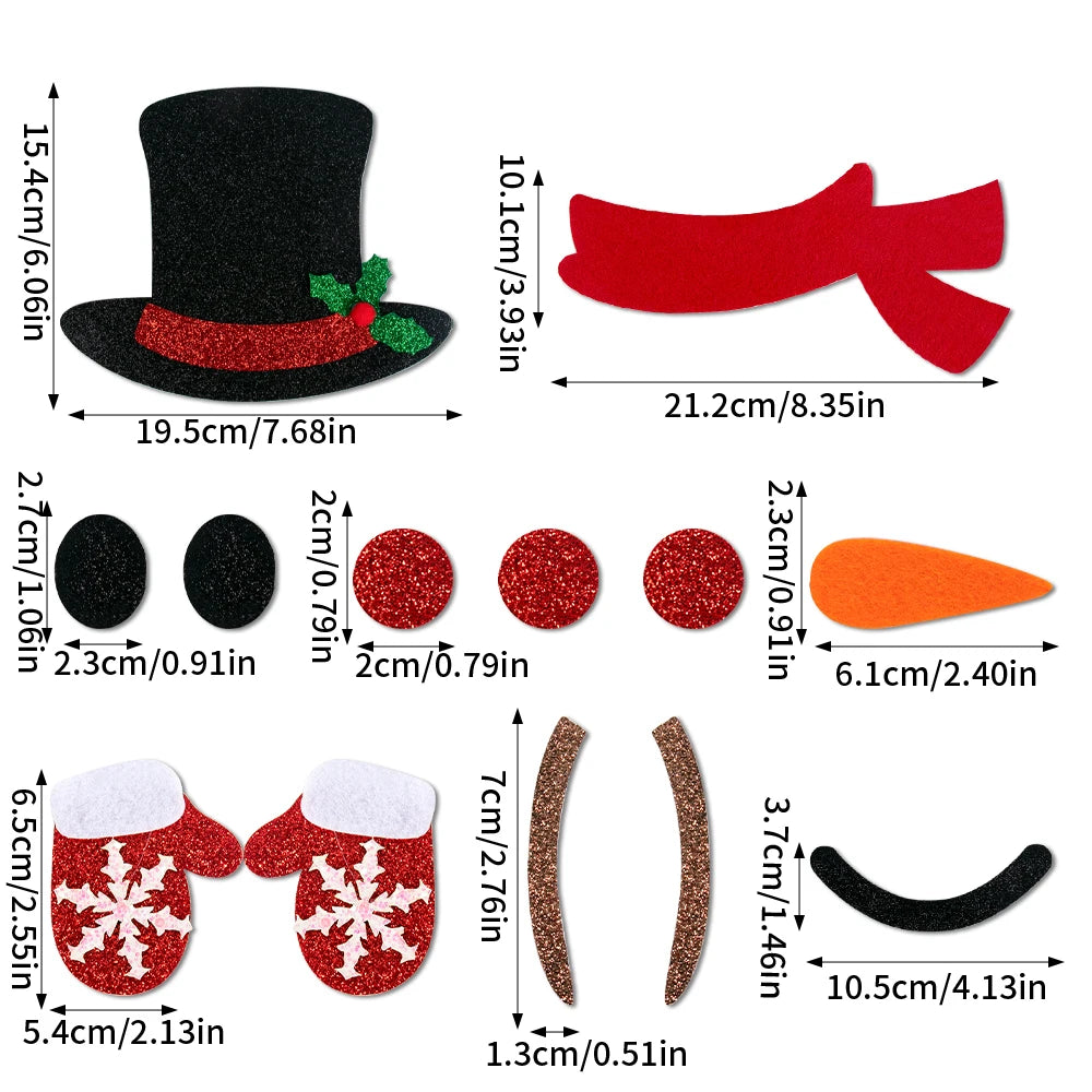 Winter-themed felt wall decorations Details