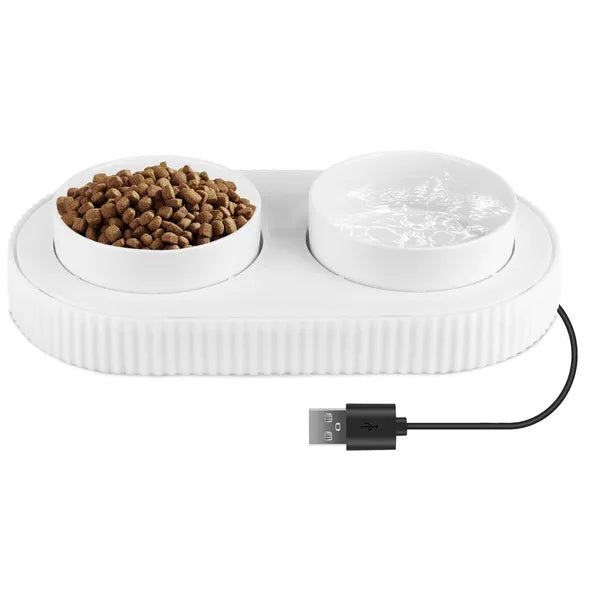 Winter heated pet water bowl