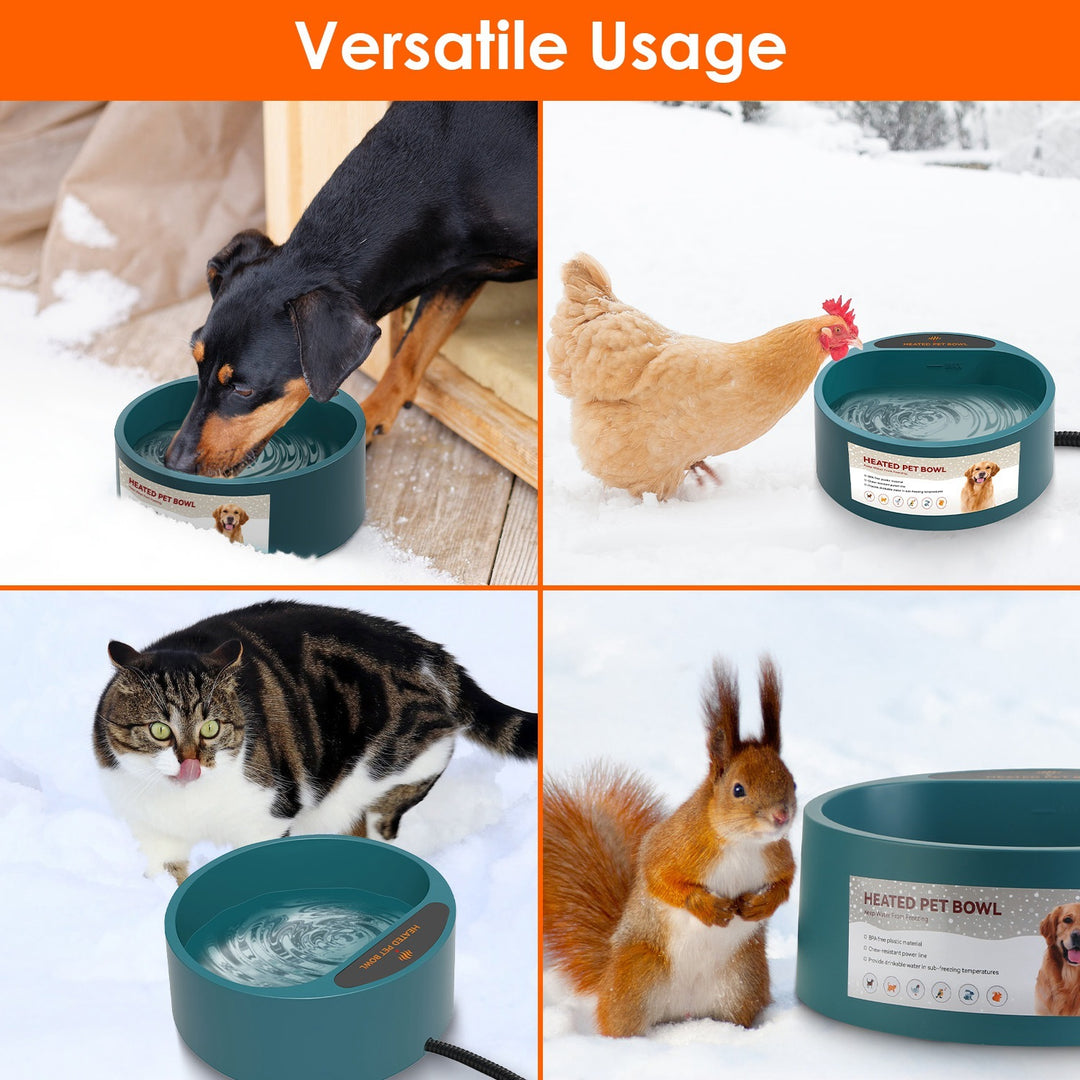 Winter thermal pet water bowl