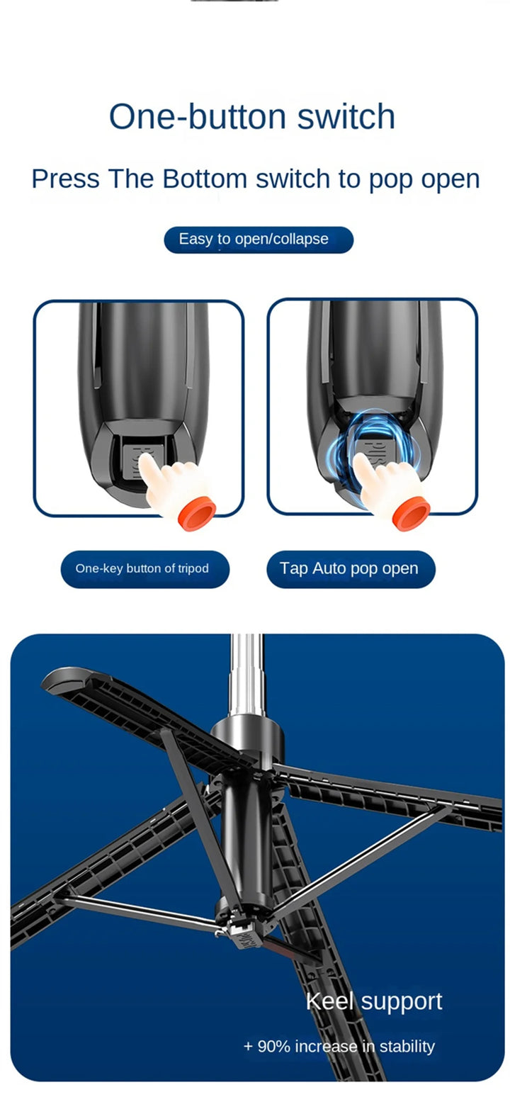 Wireless Selfie Tripod with Remote