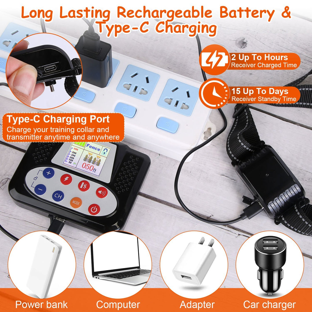 Wireless pet containment collar set