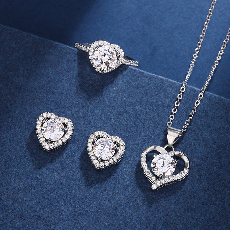 Women Necklace Earrings Ring