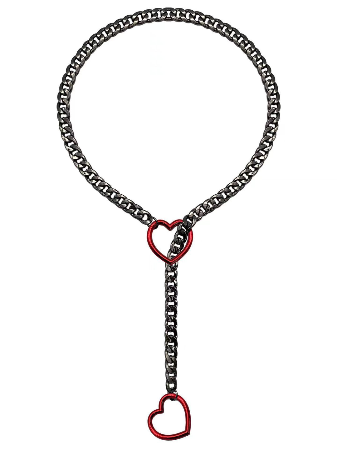 Women adjustable Cuban heart necklace