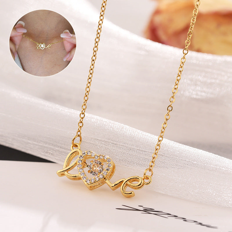 Women fashion love chain necklace