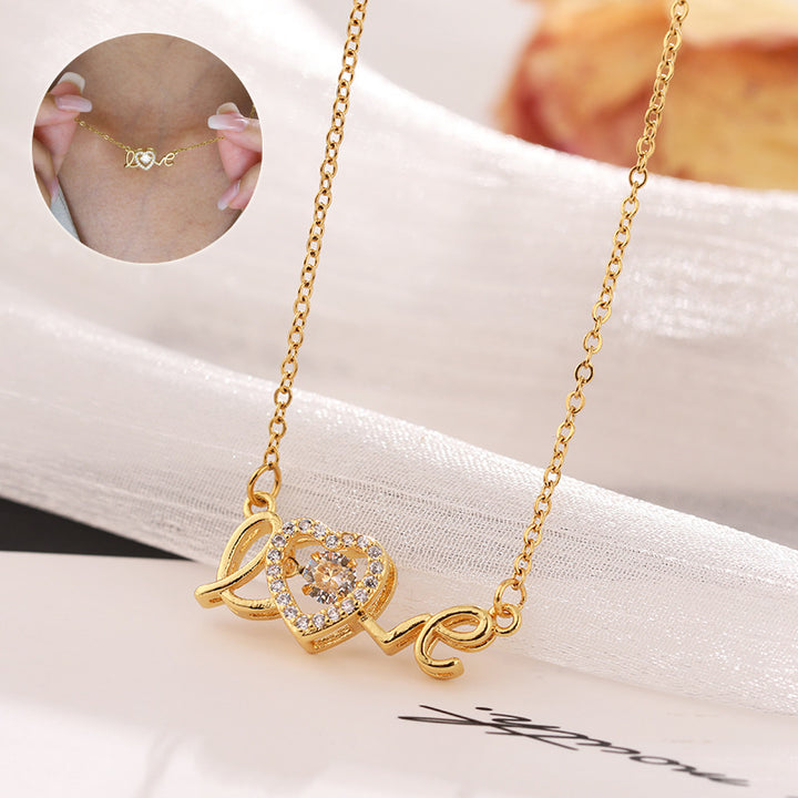 Women fashion love chain necklace
