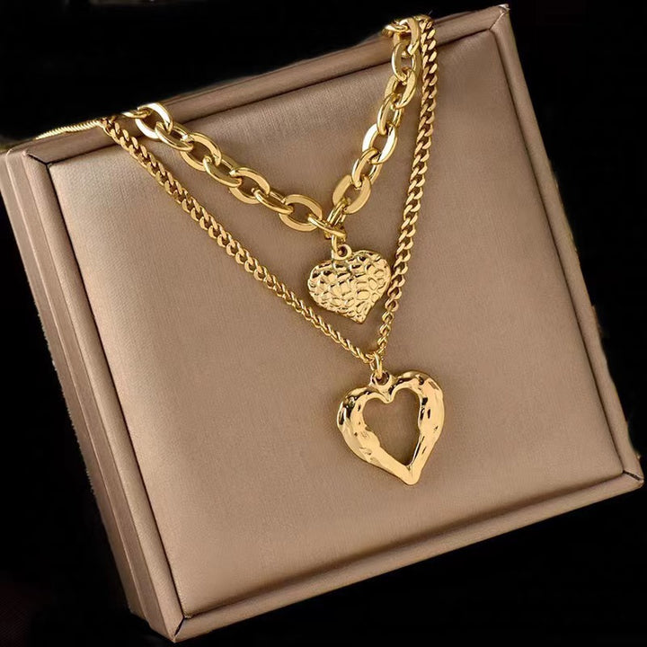 Women heart love pendant necklace