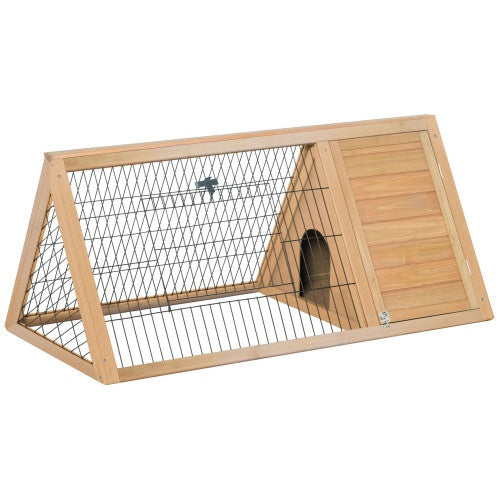 Wooden A-Frame Rabbit Hutch