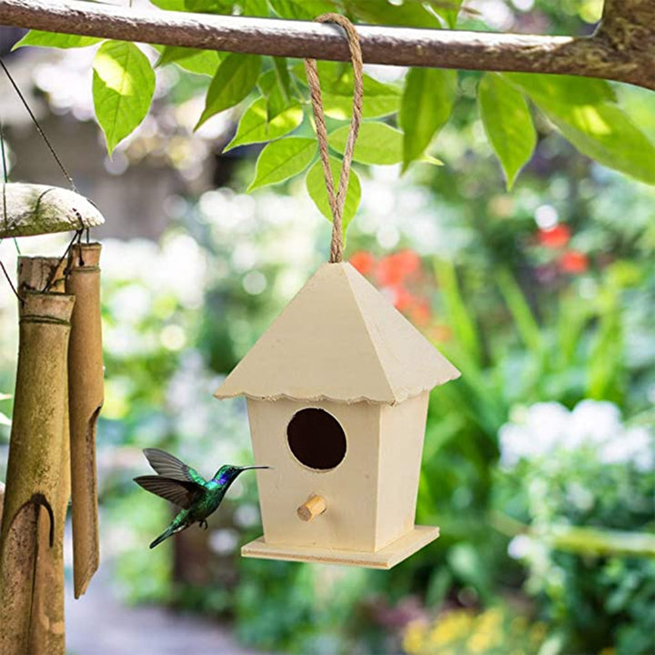 Wooden Bird Nest with Perches