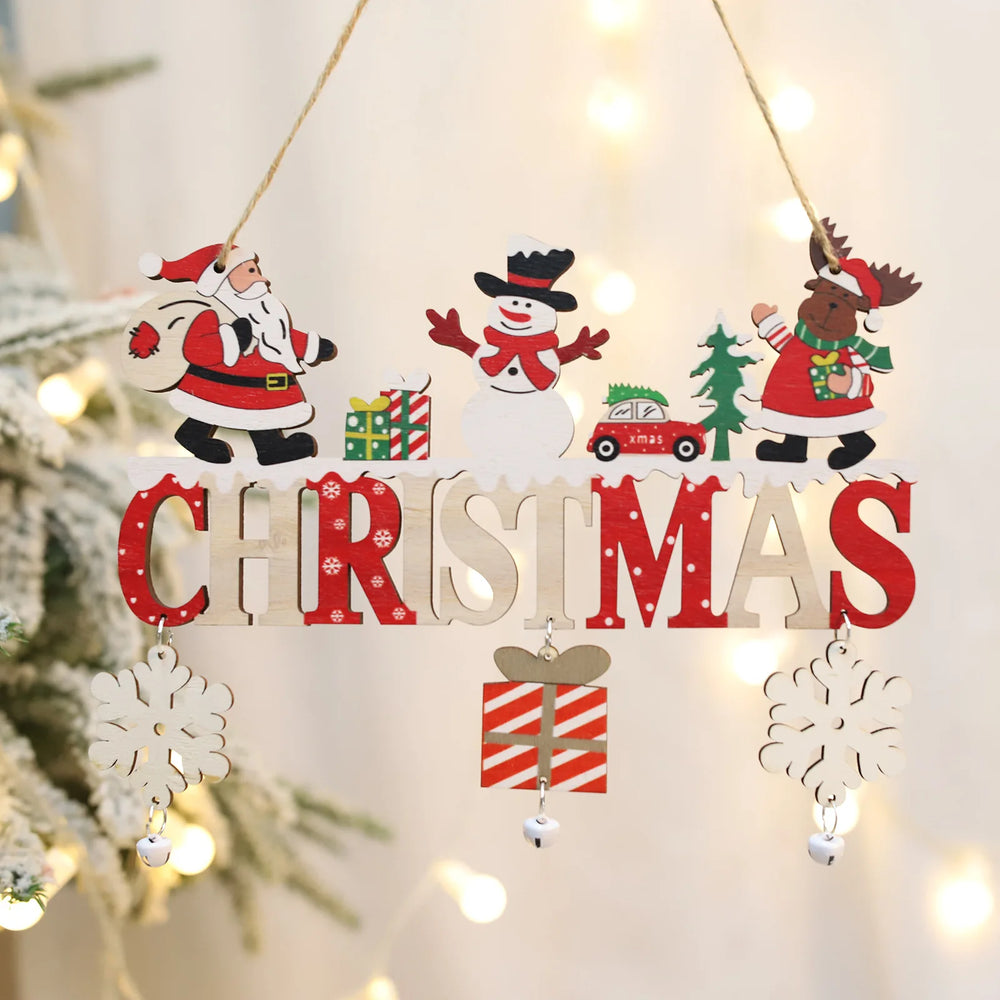 Wooden Christmas Hanging Ornaments for Tree