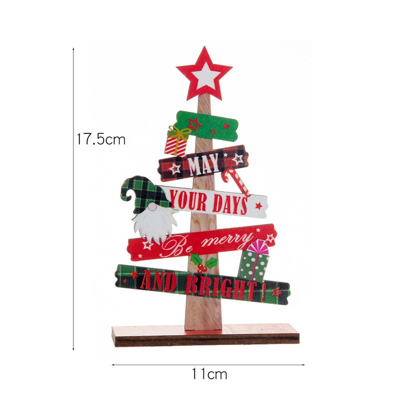 Wooden Christmas desktop sign with Santa