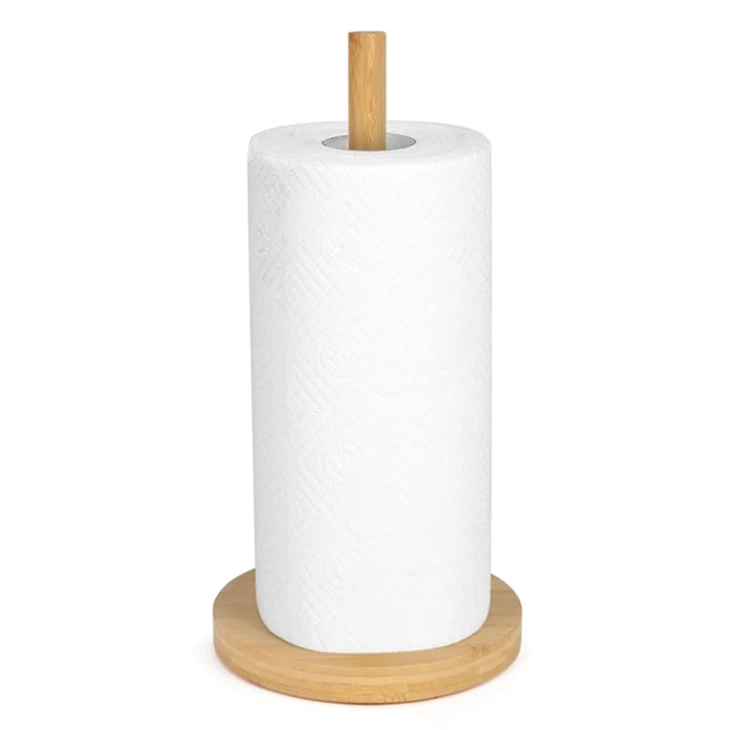 Wooden Paper Towel Holder Stand
