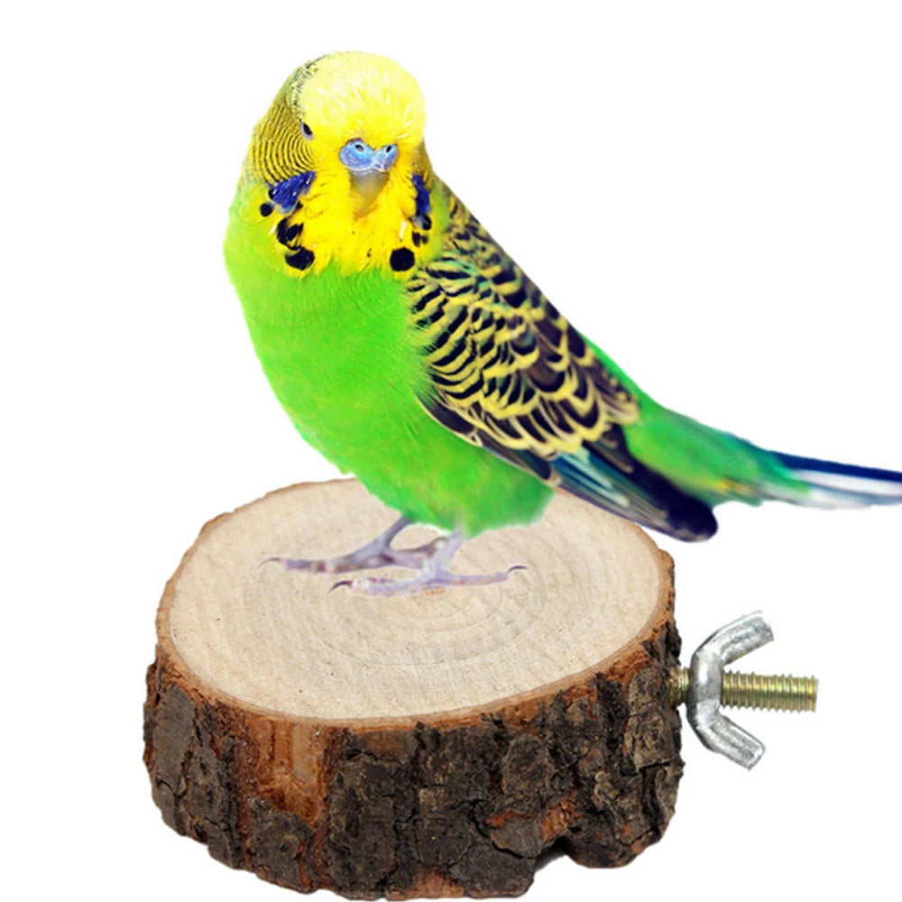 Wooden Perch Stand For Birds