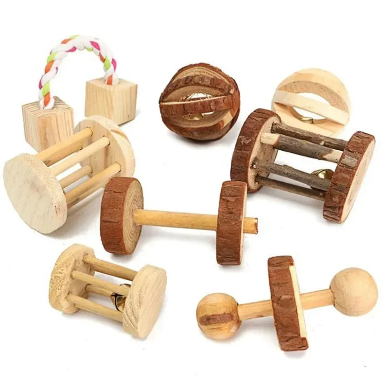 Wooden Rabbit Chew Toy
