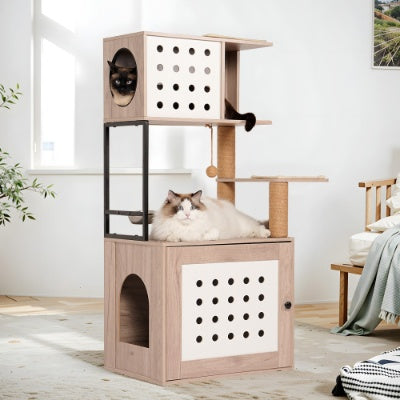 Wooden cat tree
