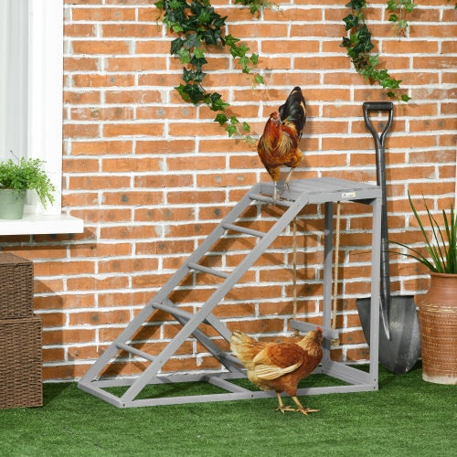 Wooden chicken perch and ladder set for coop fun
